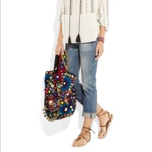 Antik Batik Embroidered Cotton-Canvas Tote